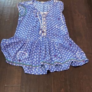 Blue+white+red cover up/ dress